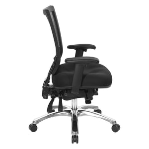 Soft Frame Task Chair with Multi-Function Control, ProGrid Mesh Back and Padded Fabric Seat