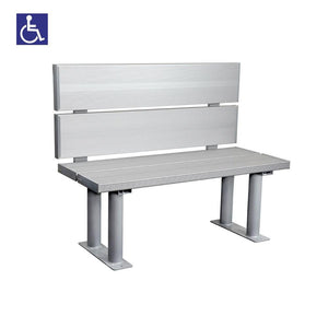 Aluminum ADA Locker Benches with Back Support