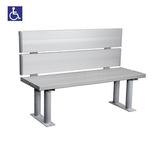 Aluminum ADA Locker Benches with Back Support