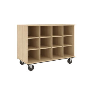Open Cubbie Mobile Storage, 12 Compartments