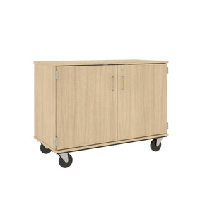 Closed Tray Mobile Storage, (18) 3.5" Trays, Lockable