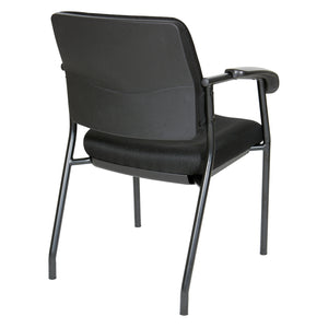 Padded Seat and Back Visitor’s Chair with Icon Black Fabric and Black EPD Finish Frame