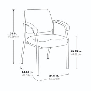 Padded Seat and Back Visitor’s Chair with Icon Black Fabric and Black EPD Finish Frame