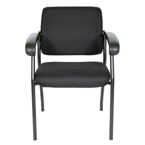 Padded Seat and Back Visitor’s Chair with Icon Black Fabric and Black EPD Finish Frame