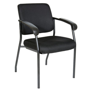Padded Seat and Back Visitor’s Chair with Icon Black Fabric and Black EPD Finish Frame