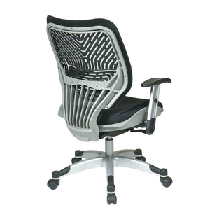 Self Adjusting Raven SpaceFlex® Back and Raven Mesh Seat Manager’s Chair with Adjustable Arms and Platinum Finish Base