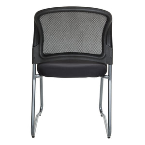 ProGrid® Mesh Back Titanium Finish Stacking Sled Base Visitor's Chair
