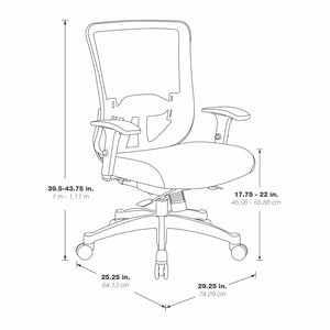 Black Vertical Mesh Seat and Back Manager's Chair with Height Adjustable Lumbar Support, Height Adjustable Padded Arms and Silver Angled Nylon Base