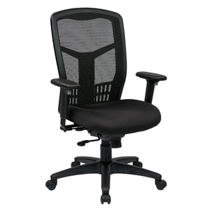 ProGrid® Mesh High-Back Manager's Chair with Black Fabric Seat