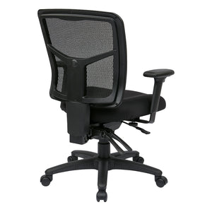 ProGrid® Mesh Back Manager's Chair with 3-Way Adjustable Arms, Padded Silver Ion Technology Dillon Fabric Seat