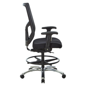 ProGrid® Mesh Back Drafting Chair with Padded FreeFlex® II Coal Fabric Seat