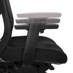 ProGrid® Mesh High-Back Manager's Chair with Padded Fabric Seat, Multi-Function Control