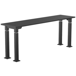 Adjustable Height Science Table with Designer Steel Frame, Black Chem-Res Top with PVC Edge Banding
