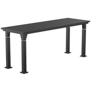 Adjustable Height Science Lab Table with Signature Steel Frame, Black Chem-Res Top with PVC Edge Banding