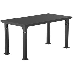 Adjustable Height Science Lab Table with Signature Steel Frame, Black Chem-Res Top with PVC Edge Banding