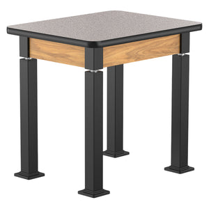 Adjustable Height Wood Frame Science Lab Table, Supreme High Pressure Laminate Top with Particleboard Core and T-Mold Edge