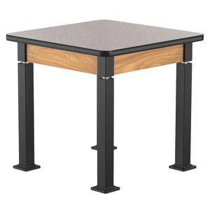 Adjustable Height Wood Frame Science Lab Table, Supreme High Pressure Laminate Top with Particleboard Core and T-Mold Edge