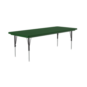 Correll Commercial Blow-Molded Plastic Adjustable Height Activity Table, Rectangle, 30" x 72"