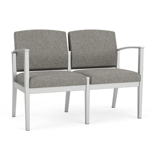 Amherst Steel Collection Reception Seating, 2-Seat Sofa, Standard Fabric Upholstery, FREE SHIPPING