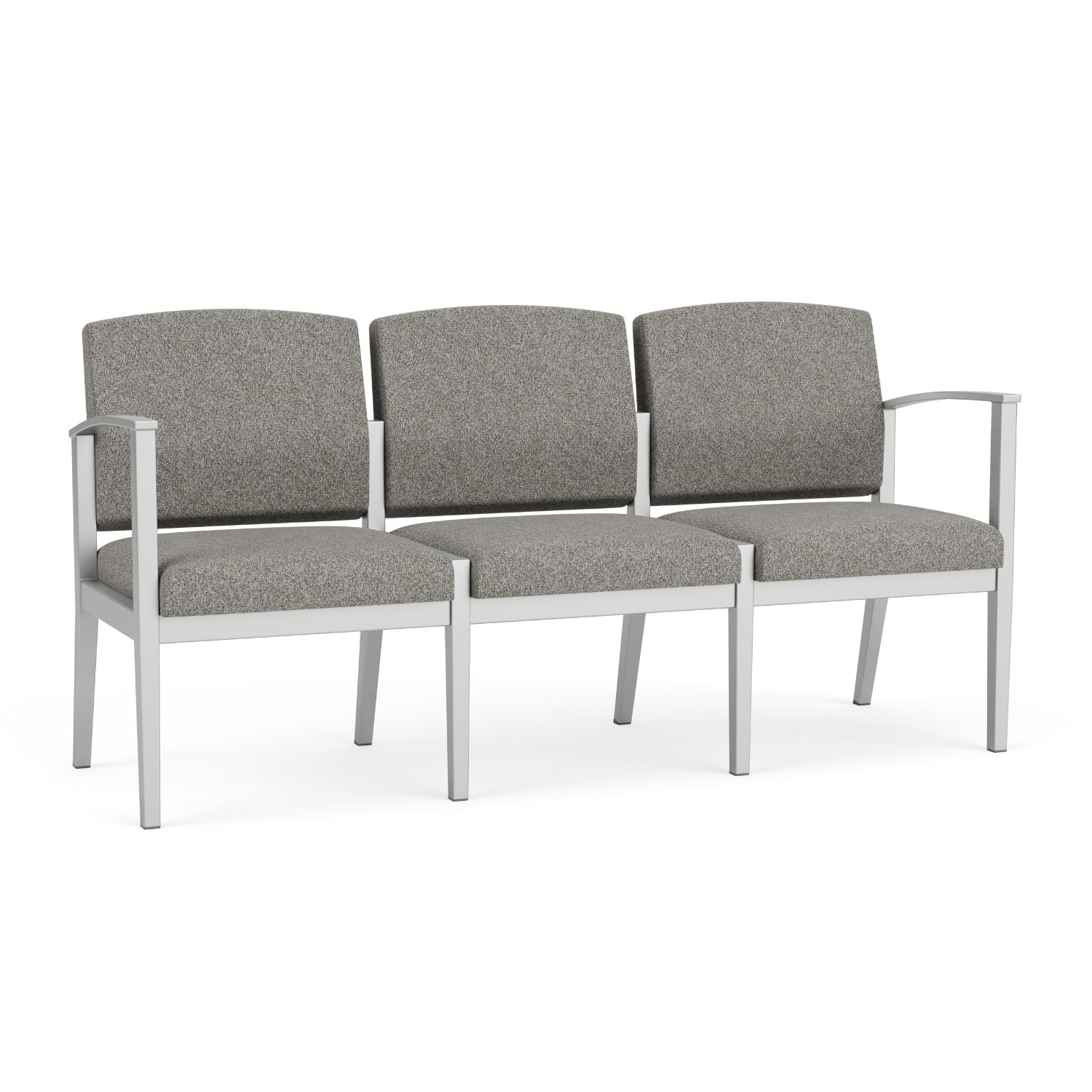 Amherst Steel Collection Reception Seating, 3-Seat Sofa, Standard Fabric Upholstery, FREE SHIPPING