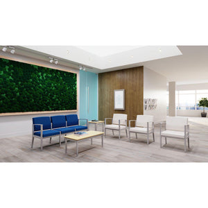 Amherst Steel Collection Reception Seating, Patient Chair, High Back, Designer Fabric Upholstery, FREE SHIPPING