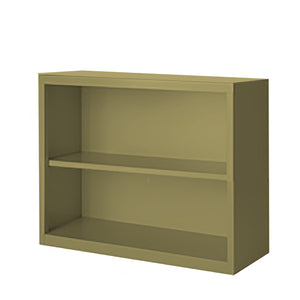 Herculite Metal Bookcase with 1 Adjustable Shelf, 36" W x 13" D x 30" H