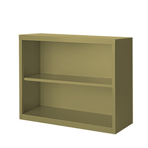 Herculite Metal Bookcase with 1 Adjustable Shelf, 36" W x 18" D x 30" H