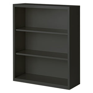 Herculite Metal Bookcase with 2 Adjustable Shelves, 36" W x 13" D x 42" H