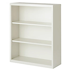 Herculite Metal Bookcase with 2 Adjustable Shelves, 36" W x 13" D x 42" H