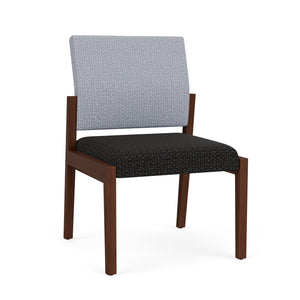 Brooklyn Collection Reception Seating, Armless Guest Chair, Designer Fabric Upholstery, FREE SHIPPING