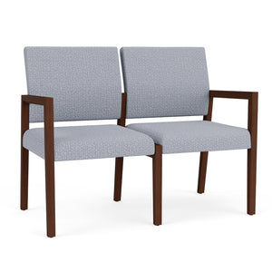 Brooklyn Collection Reception Seating, 2 Seat Sofa, Designer Fabric Upholstery, FREE SHIPPING