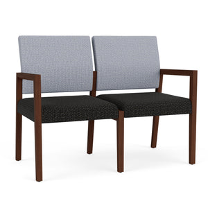 Brooklyn Collection Reception Seating, 2 Seat Sofa, Designer Fabric Upholstery, FREE SHIPPING