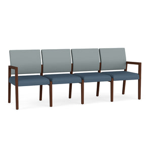 Brooklyn Collection Reception Seating, 4 Seat Sofa, Standard Vinyl Upholstery, FREE SHIPPING