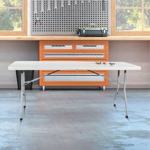 Resin Multipurpose Fold-in-Half Table, 6' Rectangle