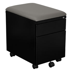 Mobile Box/File Pedestal with Padded Seat