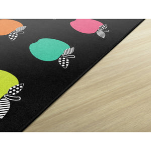 Schoolgirl Style Black, White & Stylish Brights Apple Sit Spot Rugs