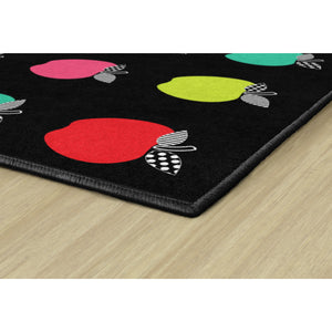 Schoolgirl Style Black, White & Stylish Brights Apple Sit Spot Rugs