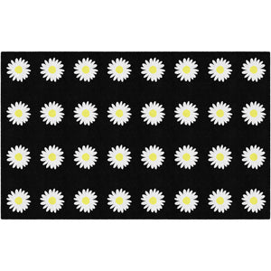 Schoolgirl Style Daisy Criss Cross Applesauce Sitting Spots Rug, 7'6" x 12' Rectangle