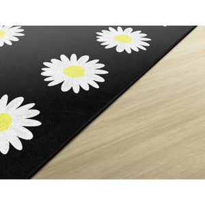 Schoolgirl Style Daisy Criss Cross Applesauce Sitting Spots Rug, 7'6" x 12' Rectangle