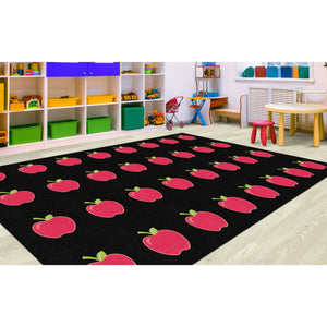 Schoolgirl Style Apple Of My Eye Light Criss Cross Rug, 7'6" x 12' Rectangle