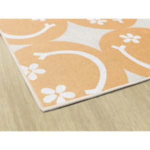 Schoolgirl Style Good Vibes Large Happy Faces Rug, 7'6" x 12' Rectangle