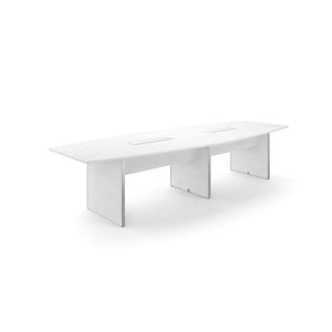 Potenza Executive Deluxe 12' Boat-Shape Conference Table, Laminate Top, FREE SHIPPING