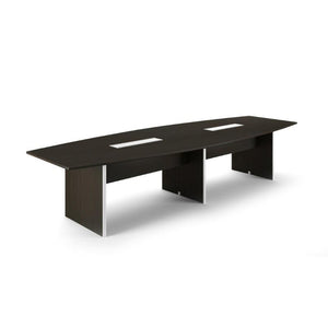 Potenza Executive Deluxe 12' Boat-Shape Conference Table, Laminate Top, FREE SHIPPING