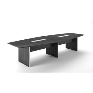 Potenza Executive Deluxe 12' Boat-Shape Conference Table, Laminate Top, FREE SHIPPING