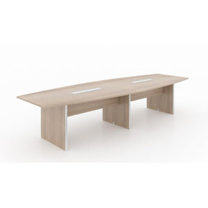 Potenza Executive Deluxe 12' Boat-Shape Conference Table, Laminate Top, FREE SHIPPING