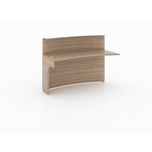 Potenza Curved Reception Desk Extension with Glass Transactional Counter Top, FREE SHIPPING