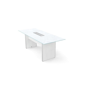 Potenza Executive 6' Rectangular Glass Top Conference Table, FREE SHIPPING