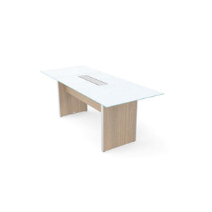 Potenza Executive 6' Rectangular Glass Top Conference Table, FREE SHIPPING