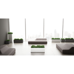 Crepe Indoor/Outdoor Aluminum Square Planter, 18-1/8" W x 15-3/4" D x 16-1/8" H