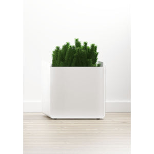 Crepe Indoor/Outdoor Aluminum Square Planter, 18-1/8" W x 15-3/4" D x 16-1/8" H